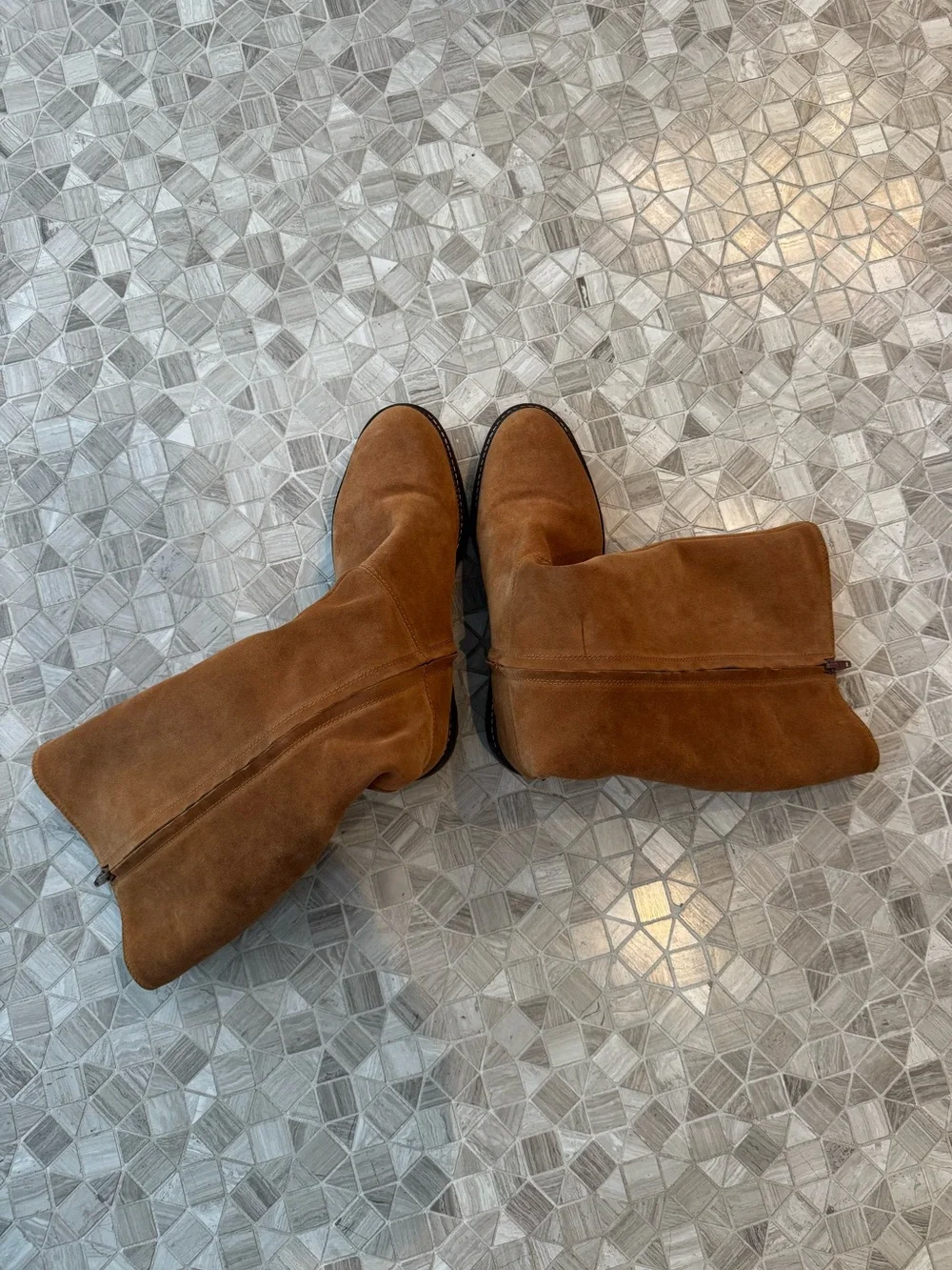 Caslon Mimmo Water Resistant Suede Faux Fur Lined Boots Brown, Size 9